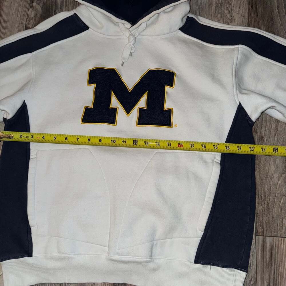 Vintage Colosseum University of Michigan Block M Hoodie Blue thick warm game day - Picture 11 of 12